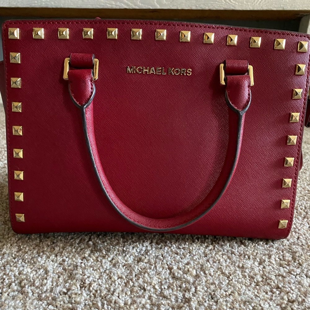 Red Michael Kors purse